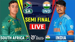 India Under19 vs South Africa Under19  1st Semi Final MATCH ICC Under 19 World Cup 2024 Live [upl. by Onabru]