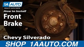 How to Replace Front Brakes 0506 Chevy Silverado 1500 [upl. by Sitsuj]