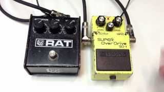 1986 Pro Co Rat vs 1982 Boss SD1 Super Overdrive [upl. by Teufert44]