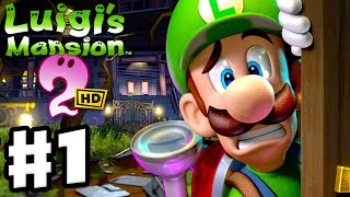 Luigis Mansion 2 HD  Full Game Walkthrough Part 1  Gloomy Manor [upl. by Elokkin268]