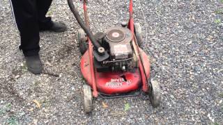 PushMoweRepaircom  White Smoke From Tipping a Mower Incorrectly [upl. by Georgie299]