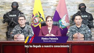 Ministra de Ecuador denuncia intento quotdesestabilizadorquot de vicepresidenta  AFP [upl. by Newfeld]