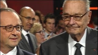 Un Jacques Chirac affaibli aux cotés de François Hollande [upl. by Bryce]