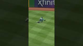 Brandon Nimmo makes a great diving grab 👏 baseball defense highlights [upl. by Assiar168]