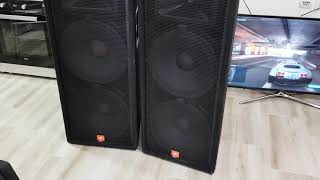 JBL JRX 125 2x1000W amp Behringer EP 1500 [upl. by Saimerej]