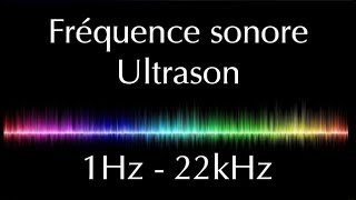 TEST Fréquence Sonore 1Hz  22000Hz 🔊  Test Ultrason  Test audition  Fréquence Sinusoïdale [upl. by Art]