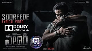 Sooreede Telugu  Salar  Dolby Atmos  Bass Boost Prabhas  Prasanth neel  Ravi Basarur [upl. by Llenahc]