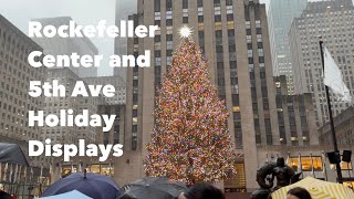 Rockefeller Center Christmas Tree and Fifth Avenue Decorations in 4K [upl. by Graehl]