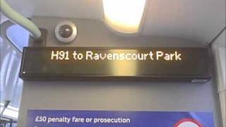 H91 To Ravenscourt Park [upl. by Akirderf325]