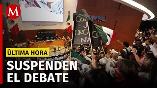 Decretan receso indefinido en discusión de reforma al PJ tras la entrada de manifestantes al Senado [upl. by Arahsat976]