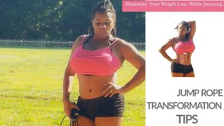 JUMP ROPE TRANSFORMATION WORKOUT  TIPS TO LOSING THE WEIGHT FAST [upl. by Lenej186]