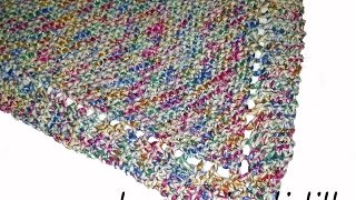 lillas tutorials scialle ai ferri facilissimo  Easy peasy knitted shawl [upl. by Eecak830]