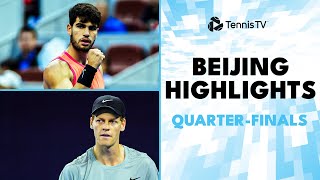 Alcaraz vs Khachanov Sinner vs Lehecka amp More  Beijing 2024 QuarterFinals Highlights [upl. by Alleber]