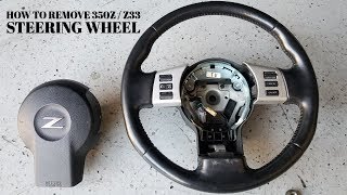 How To Remove The Steering Wheel on a 350Z Steering Wheel Removal HowToThe Right Way [upl. by Nahtam]