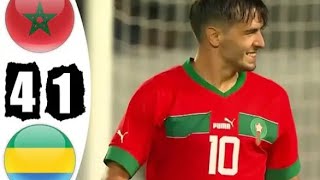 MARRUECOS APLASTA A GABON EN EL PARTIDO DE NACIONES DE AFRICA PARA LA COPA 🌍 AFRICA [upl. by Llevart]