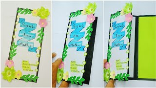 How To make A Handmade AESTHETIC BROCHURE For School ProjectFront Page Design With Design Ideas [upl. by Euginom192]