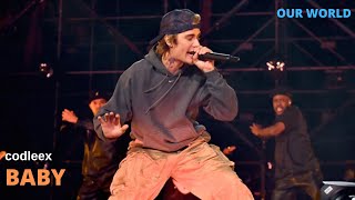 Justin Bieber  Baby live from Amazon Our World HD [upl. by Ellasal]