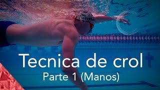 Como nadar crol correctamente Parte 1 Técnica Manos Estilo libre natación [upl. by Horan]