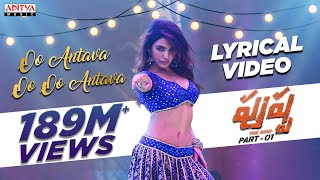 Oo AntavaOo Oo Antava Full Video Song  Pushpa Songs  DjMrinal Allu Arjun  Samantha [upl. by Franzoni]