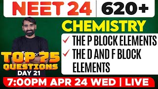 NEET 2024  Chemistry  The p Block Elements The d and f Block Elements  Eduport NEET [upl. by Hugo]