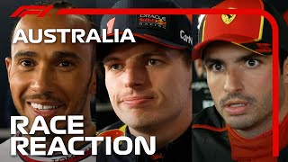 Drivers React After Dramatic Race in Melbourne  2023 Australian Grand Prix [upl. by Guillemette232]