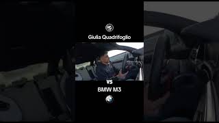 Alfa Romeo Giulia Quadrifoglio VS BMW M3  bmw mperformance mpower alfa alfaromeo quadrifoglio [upl. by Nnail]