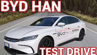 BYD HAN test drive  lauto elettrica cinese che sfida Tesla con prestazioni e tecnologia al top [upl. by Brade]