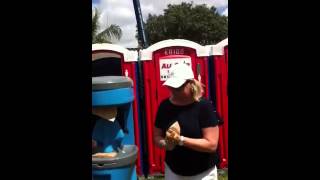 Port a potty at doral golf tournament [upl. by Anial541]