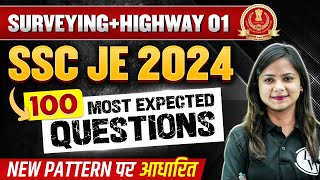 SSC JE 2024 Civil Engineering 100 MOST EXPECTED QUESTIONS🔥  Survey amp Highway 01  SSC JE Civil PYQs [upl. by Theresina]