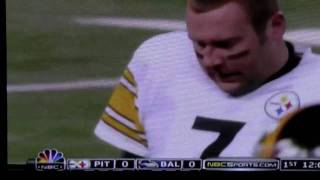 Ben Roethlisberger Broken Nose Against the Ravens and Haloti Ngata [upl. by Nwahshar76]