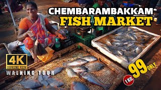 CHEMBARAMBAKKAM LAKE FISH MARKET  செம்பரம்பாக்கம் ஏரி மீன் மார்க்கெட்  Chembarambakkam [upl. by Ttirrej346]