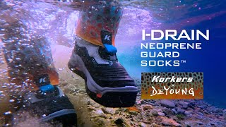 Korkers x DeYoung  IDrain Wet Wading 35mm Neoprene Guard Socks [upl. by Marchese241]