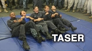 US Marines and Sailors Taser Training [upl. by Mahalia]