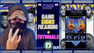 CRIP GANG SIGNS quot CRIPS MEANING  TUTORIAL quot [upl. by Koball84]