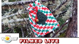 Christmas Gift Bag  Crochet LIVE CAL  Thurs Nov 23 23  Thanksgiving Week Marathon Day 4 [upl. by Kristoforo655]