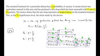 Performing a hypothesis test one tailed [upl. by Ynohtnaleahcim386]