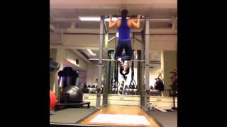 Sallys training back squats and pull ups 20131217 [upl. by Ahsele798]