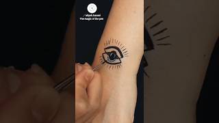 tattoo wite a brush🖌😱🤯shorts tiktok trending viral [upl. by Anastasius]