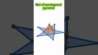 net of pentagonal pyramid 3d visual geometry pyramid mensuration [upl. by Eissel]