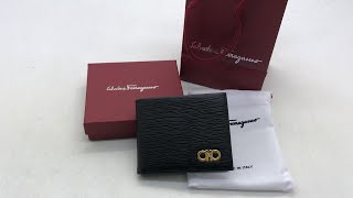 Ferragamo Black Gancini Wallet [upl. by Novyak]