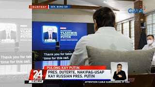 Duterte Russian President Putin held meeting via phone call  24 Oras [upl. by Amoihc]