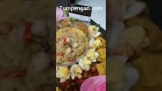 tumpeng nasi putih ingkung urap2 dan tetel 7 warna [upl. by Marillin]