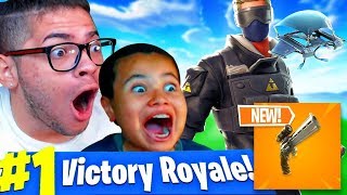 NEW SCOPED REVOLVER GAMEPLAY IN FORTNITE BATTLE ROYALE 10 YEAR OLD SQUEAKER BEATS EVERYONE [upl. by Adriana938]