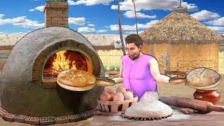 Homemade Bread in Mud Oven Tasty Village Style Cooking Hindi Kahaniya Moral Stories New Comedy Video [upl. by Lennon]