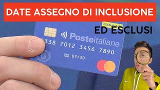 Date ASSEGNO di INCLUSIONE  pagamenti gennaio 2024 ed esclusi [upl. by Whelan]