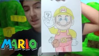 DESAFIO Como DESENHAR o MARIO Mario Maker [upl. by Tiedeman]