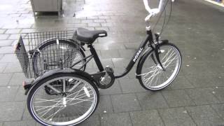 Popal Volwassen Driewieler fiets 24 inch Zwart [upl. by Eillom]