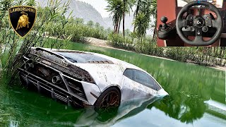 rebuilding Lamborghini Huracan EVO 1336HP Forza Horizon 5 Logitech G923 [upl. by Lerraj]