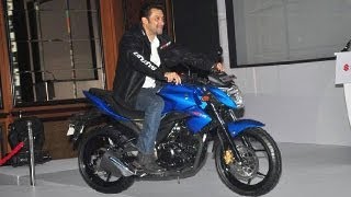 Brand Ambassadors Salman Khan Launches Suzuki Gixxer Bike [upl. by Sallie]