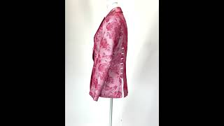 Manning Cartell Pink Brocade Back Lacing Jacket  Size 10 139 [upl. by Htabazile]